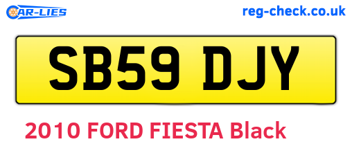 SB59DJY are the vehicle registration plates.