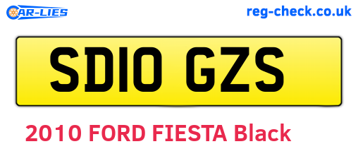 SD10GZS are the vehicle registration plates.