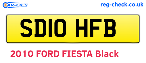 SD10HFB are the vehicle registration plates.