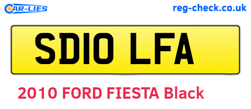 SD10LFA are the vehicle registration plates.