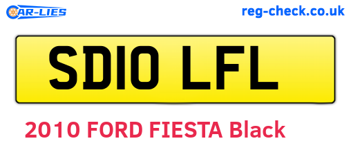 SD10LFL are the vehicle registration plates.