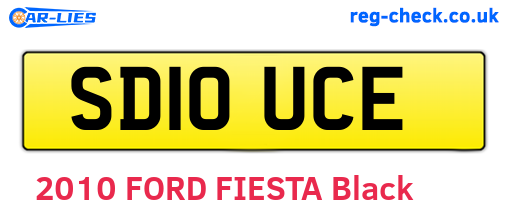 SD10UCE are the vehicle registration plates.