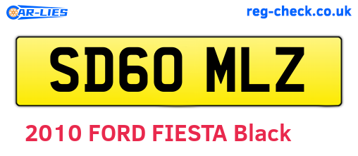 SD60MLZ are the vehicle registration plates.