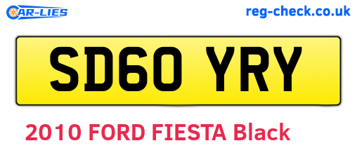 SD60YRY are the vehicle registration plates.