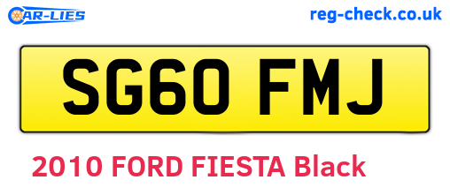 SG60FMJ are the vehicle registration plates.