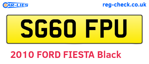 SG60FPU are the vehicle registration plates.