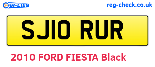 SJ10RUR are the vehicle registration plates.