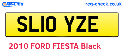 SL10YZE are the vehicle registration plates.