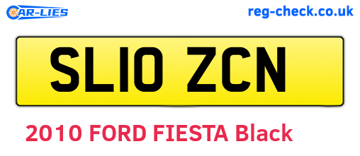 SL10ZCN are the vehicle registration plates.