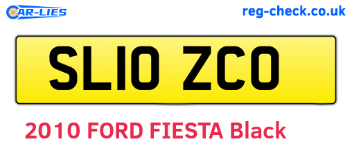 SL10ZCO are the vehicle registration plates.