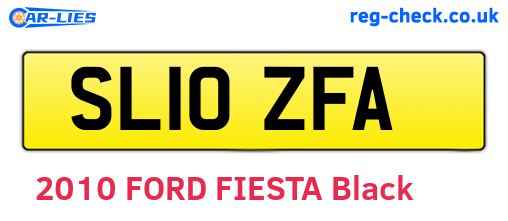 SL10ZFA are the vehicle registration plates.