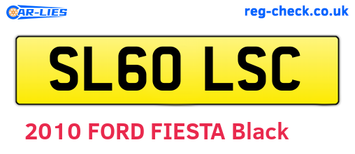 SL60LSC are the vehicle registration plates.