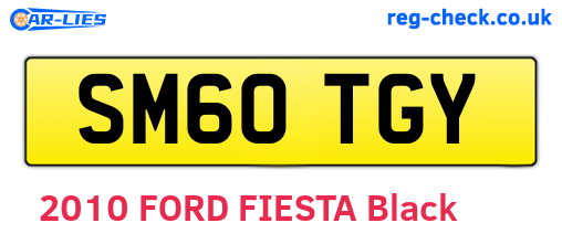SM60TGY are the vehicle registration plates.