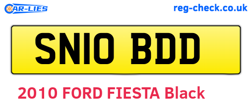 SN10BDD are the vehicle registration plates.