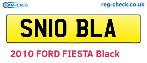 SN10BLA are the vehicle registration plates.