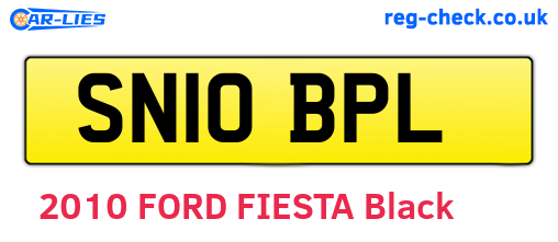 SN10BPL are the vehicle registration plates.