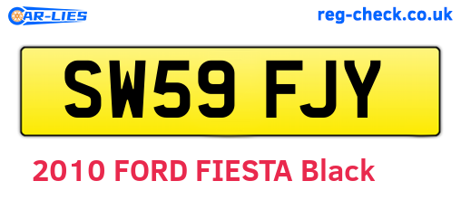 SW59FJY are the vehicle registration plates.
