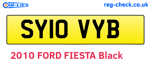 SY10VYB are the vehicle registration plates.