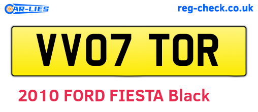 VV07TOR are the vehicle registration plates.