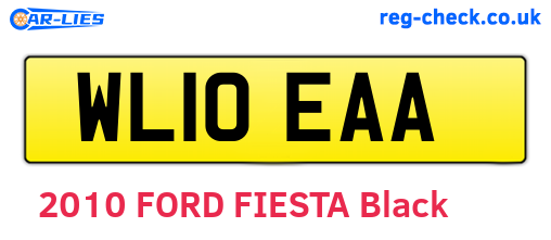 WL10EAA are the vehicle registration plates.