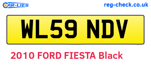 WL59NDV are the vehicle registration plates.