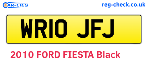 WR10JFJ are the vehicle registration plates.