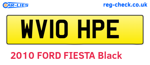 WV10HPE are the vehicle registration plates.