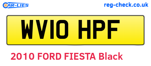 WV10HPF are the vehicle registration plates.