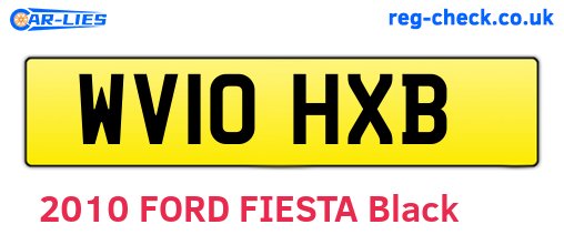 WV10HXB are the vehicle registration plates.
