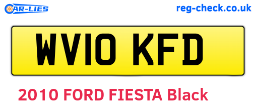 WV10KFD are the vehicle registration plates.