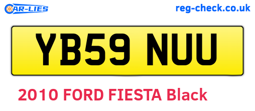 YB59NUU are the vehicle registration plates.