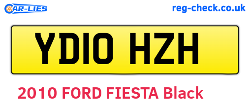 YD10HZH are the vehicle registration plates.