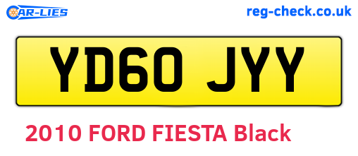 YD60JYY are the vehicle registration plates.