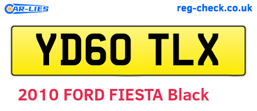 YD60TLX are the vehicle registration plates.