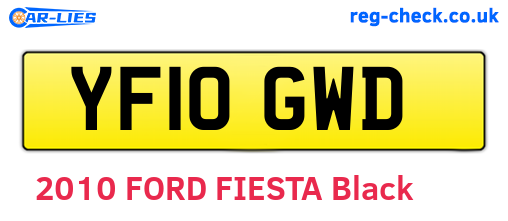 YF10GWD are the vehicle registration plates.