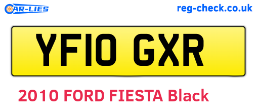 YF10GXR are the vehicle registration plates.