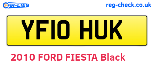 YF10HUK are the vehicle registration plates.