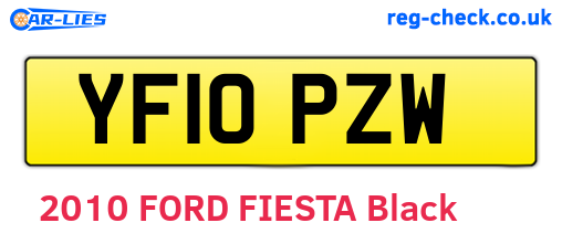 YF10PZW are the vehicle registration plates.
