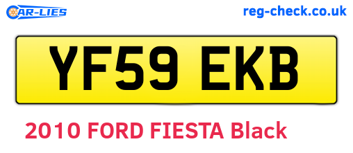 YF59EKB are the vehicle registration plates.