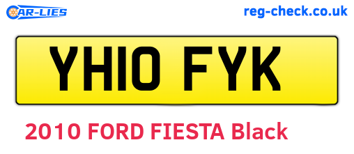 YH10FYK are the vehicle registration plates.
