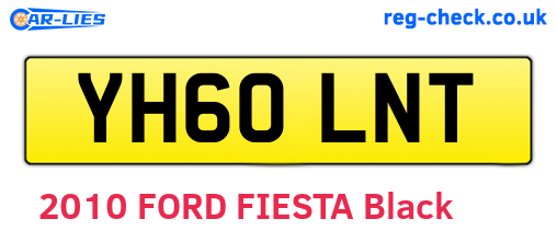 YH60LNT are the vehicle registration plates.