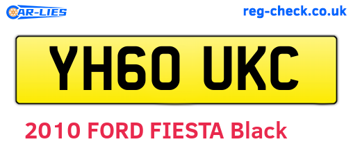 YH60UKC are the vehicle registration plates.