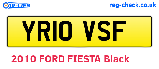 YR10VSF are the vehicle registration plates.