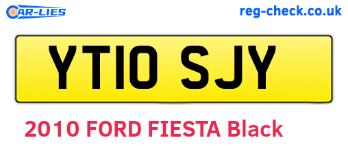 YT10SJY are the vehicle registration plates.