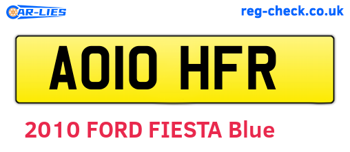 AO10HFR are the vehicle registration plates.