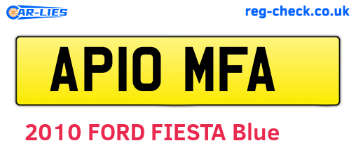 AP10MFA are the vehicle registration plates.