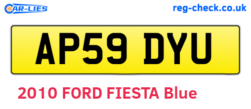AP59DYU are the vehicle registration plates.