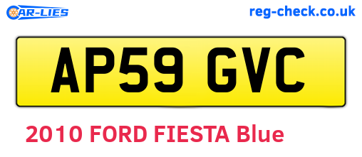 AP59GVC are the vehicle registration plates.