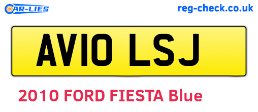 AV10LSJ are the vehicle registration plates.