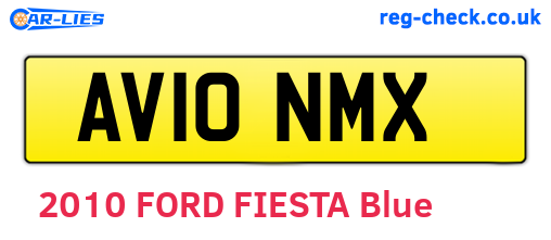 AV10NMX are the vehicle registration plates.